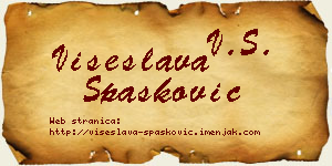 Višeslava Spasković vizit kartica